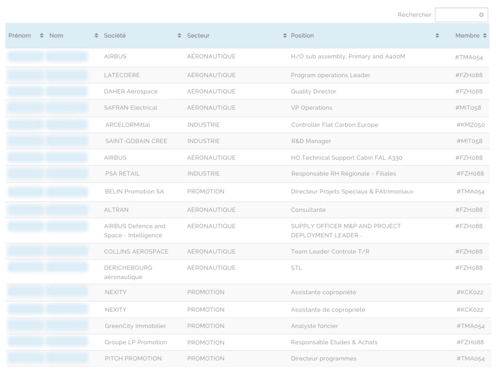 BIZ DATA Aperçu Base by La Firme Réseau d'Affaires Réseau Business Toulouse Bordeaux